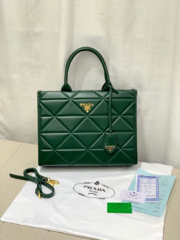 Prada Leather Symbole Tote Bag With Og Box & Dust Bag - Image 3