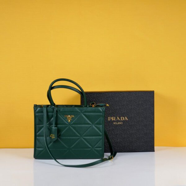 Prada Leather Symbole Tote Bag With Og Box & Dust Bag - Image 4