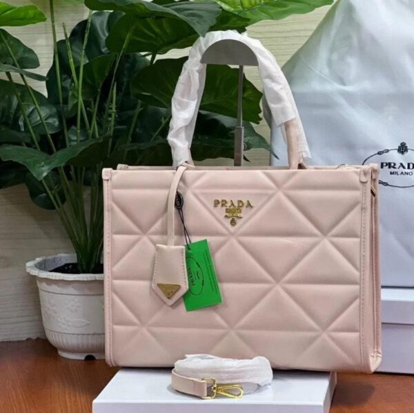 Prada Leather Symbole Tote Bag With Og Box & Dust Bag